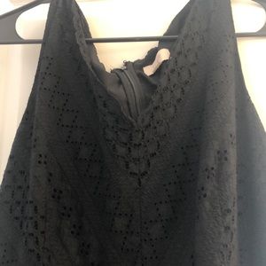 Loft black eyelet dress